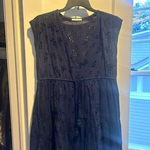 Robin Piccone Navy Blue Eyelet Dress
